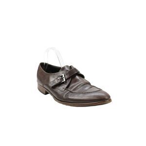 Giorgio Armani Mens Leather Buckle Closure Dress Shoe Loafers Brown Size 44.5